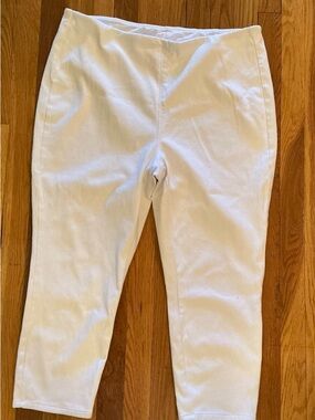 Kim Gravel White Pull-On Stretch Jeans Size 20WP